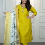 Yellow Silk Suit Set​ 2