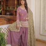 Georgette Kurti With Sharara Suit Set