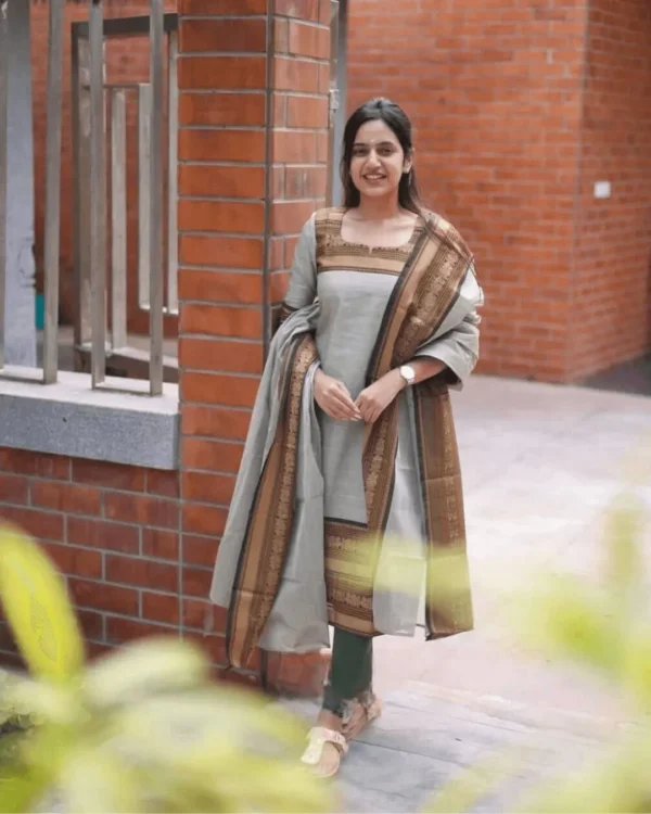 Green Cotton Suit Set