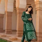Green Floral Kurti Pant Set​