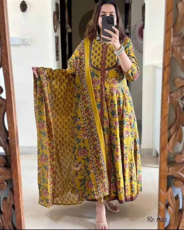 Yellow Floral Print Suit Set