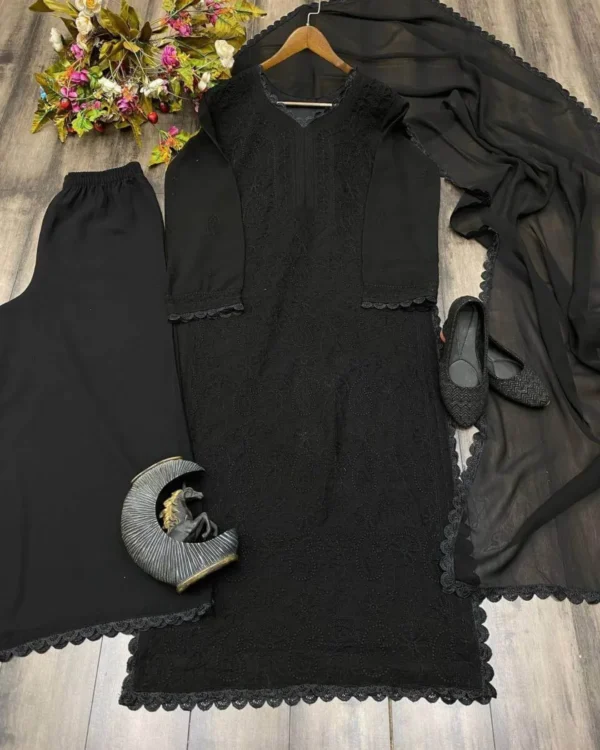 Black Georgette Suit Set