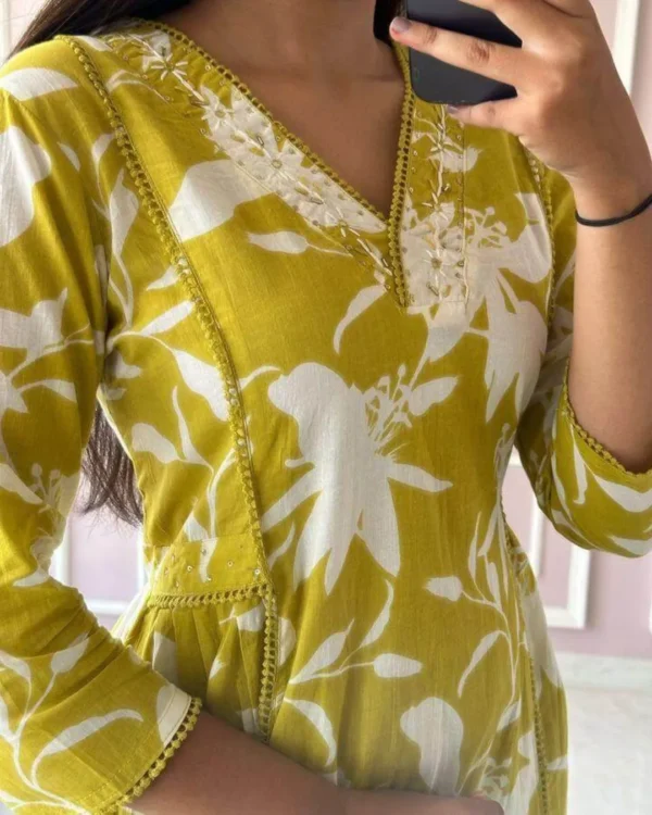 Office Wear Cotton Kurti Pant Set
