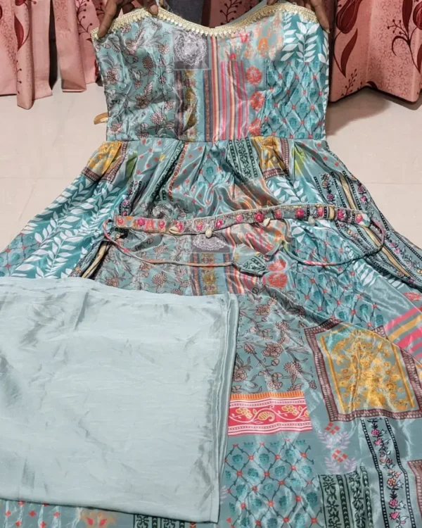 Multi Color Sleeveless Suit Set