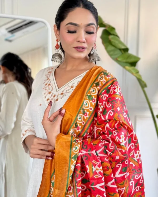 Cotton Flex White Suit Set