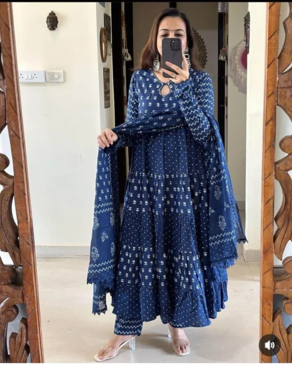 Navy Blue Ghera Suit Set