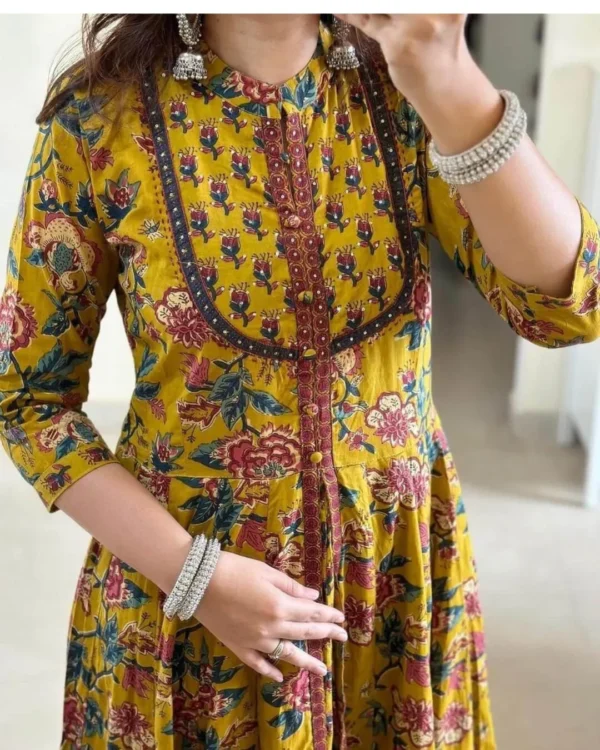Yellow Floral Print Suit Set