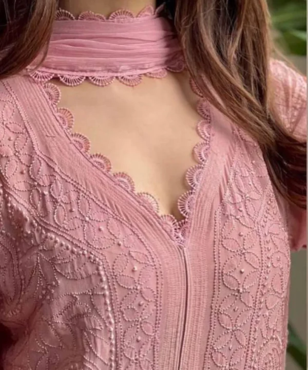 Pink Georgette Suit Set