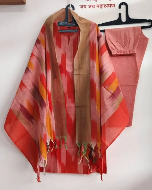 South Cotton Kurti Pant With Dupatta
