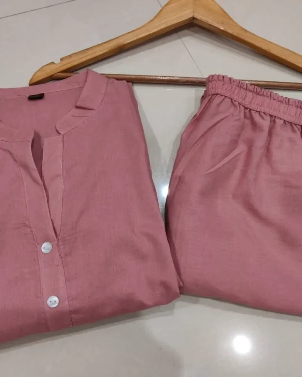Light Pink Kurti With Pant Set