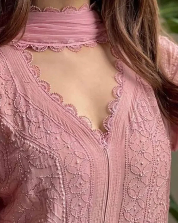 Pink Georgette Suit Set