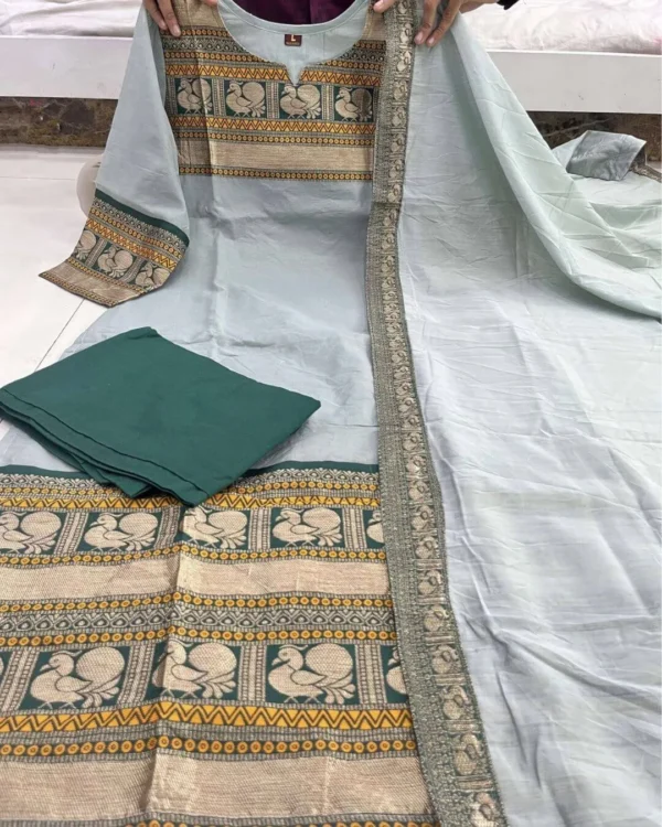 Green Cotton Suit Set