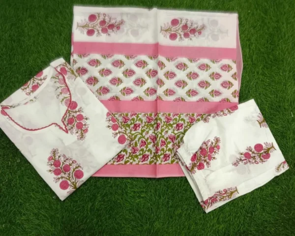 White With Red Suit Set