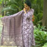 Floral Print Cotton Kurti Pant With Dupatta