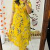 Yellow Cotton Kurti With Palazzo​ Set