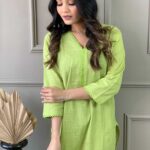 Light Green Kurti With Pant Set