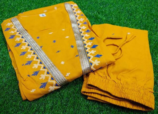 Yellow Kurti Combination With Pant