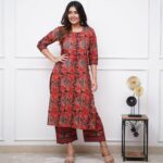 Multi Print Cotton Kurti Pant Set