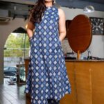 Office Wear Sleeveless Kurti Palazzo Set