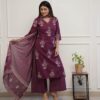 Maroon Kurti Palazzo With Dupatta