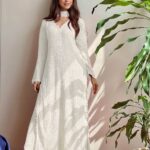 White Georgette Suit Set