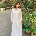 White Maslin Kurti With Palazzo Set