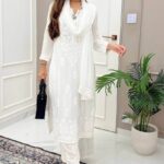 White Maslin Suit Set