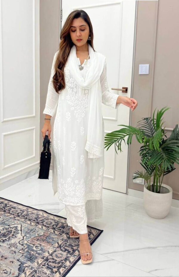 White Maslin Suit Set