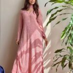 Pink Georgette Suit Set