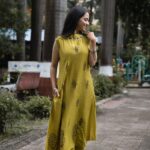 Sleeveless Yellow Kurti With Palazzo​ Set