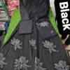 Print Black Cotton Suit Set