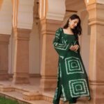 Green Floral Kurti Pant Set​