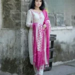 White Khadi Cotton Embroidery Suit Set
