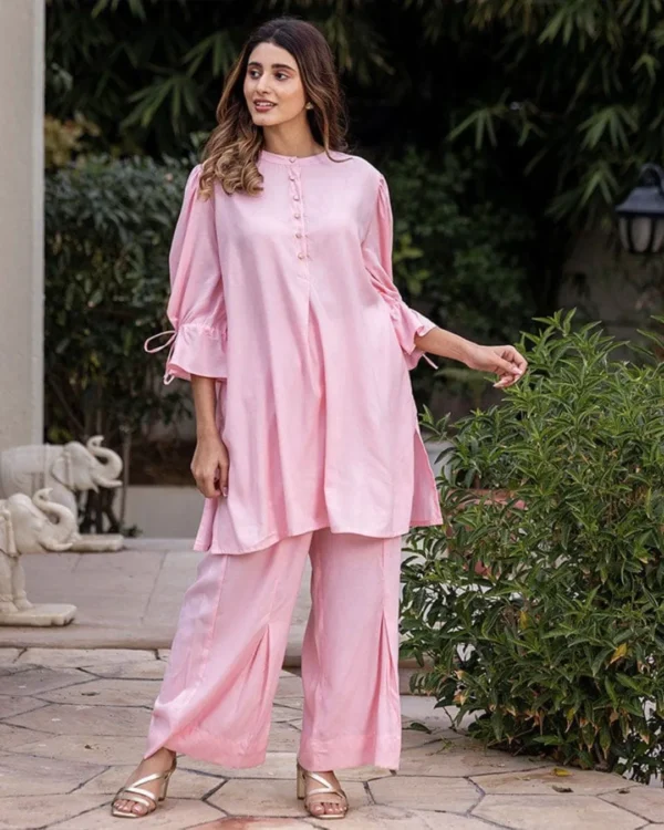 Office Wear Pink Co-Ord Set