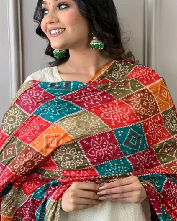 White Cotton Chikankari Kurti Set for Women