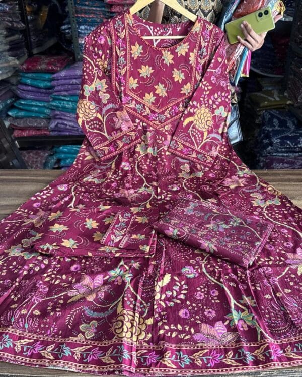 Dark Maroon Colour Suit Set