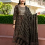 Ajrakh Printed A-Line Suit Set