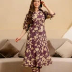 Cotton Black Printed Kurti Pant Set