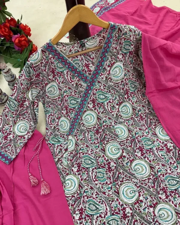 Cotton Floral Print Suit Set1