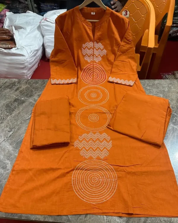 Floral Print Cotton Kurti Pant With Dupatta 1