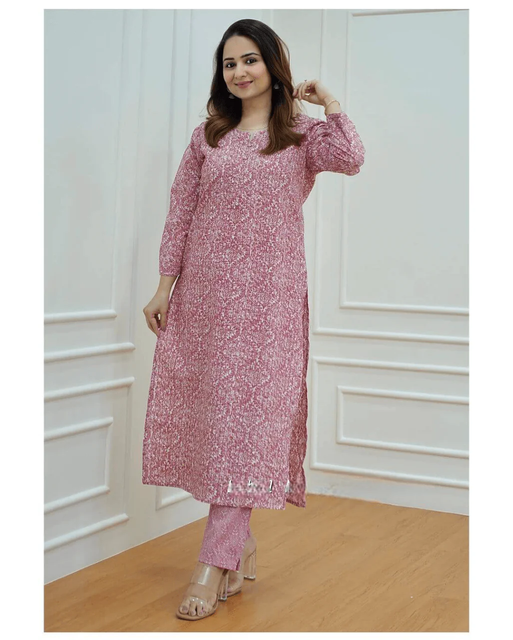 Cotton Printed Kurti With Pant Set​