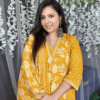 Yellow Printed Kurti Pant With Dupatta​