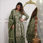 Green Angrakha Style Kurti Set