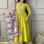 Casual Party Wear Chanderi Suit Set