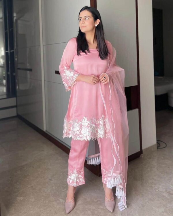 Light Pink Rayon Suit Set