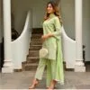 Light Green Chikankari Embroidered Kurta Set