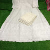 White Chikankari Work Kurti Pant With Dupatta