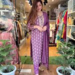 Purple Kurti Set With Dupatta