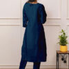 Dark Blue Rayon Suit Set