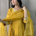 Viscose Chanderi Yellow Suit Set